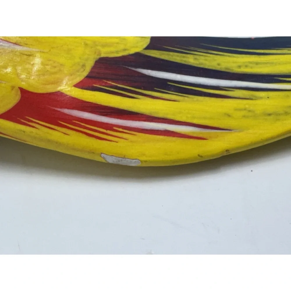 Red Toucan Yellow HANGING Talavara Jungle WOOD Tropical HAND CARVED PAINTED VTG